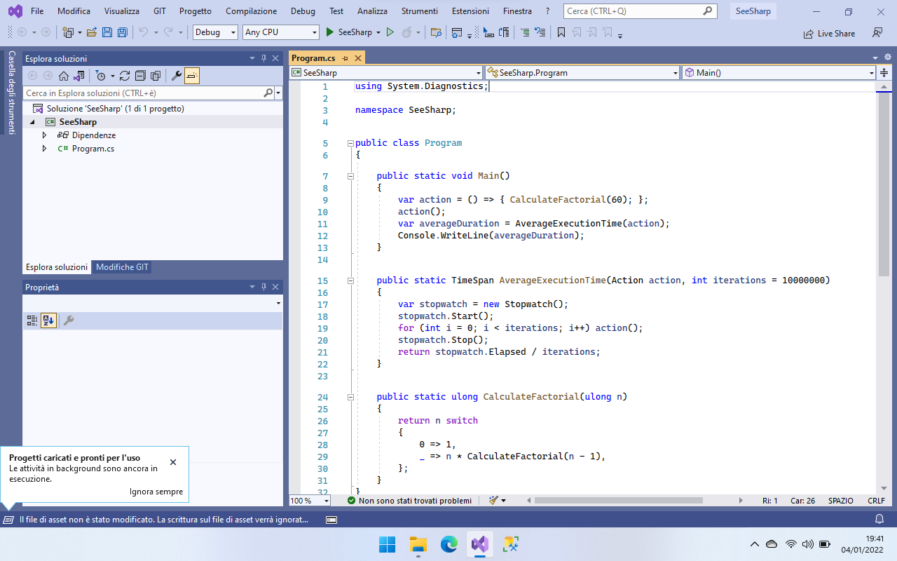 Visual Studio 2022 @ 1x